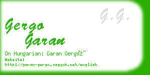 gergo garan business card